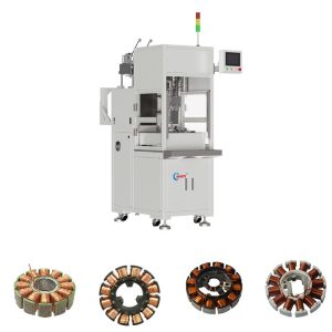 Dual station motor stator winding machine